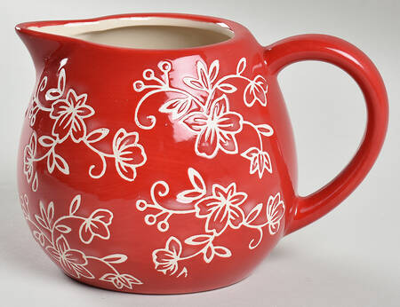 Floral Lace Red Creamer by Temp-Tations