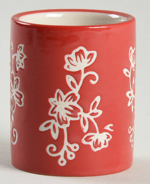 Floral Lace Red Toothpick Holder for Salt&Pepper Set 4pc