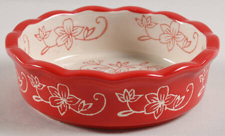 Floral Lace Red Mini Pie Plate
