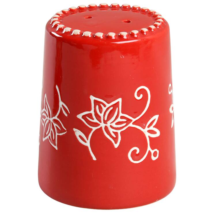 Floral Lace Red Salt Shaker