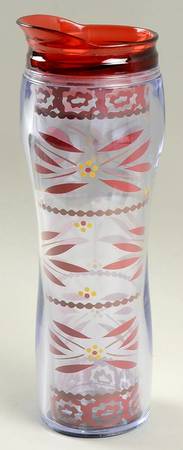 Old World Red Acrylic Travel Tumbler & Lid