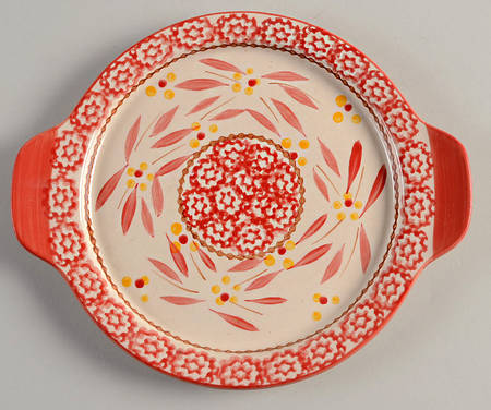 Old World Red 8" Round Lid-It (Trivet,Tray,Baker Lid)