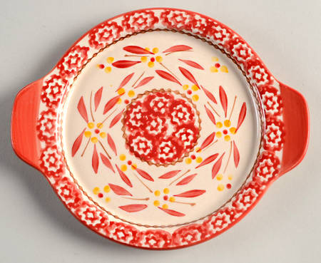 Old World Red 7" Round Lid-It (Trivet,Tray,Baker Lid)