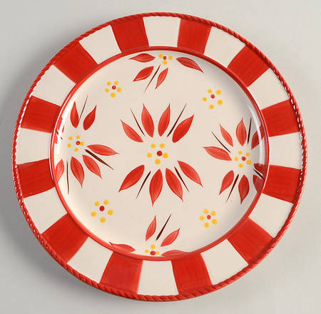Old World Red Dinner Plate