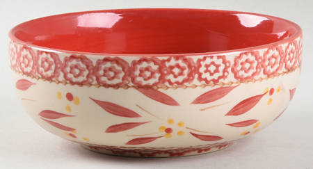 Old World Red Soup/Cereal Bowl