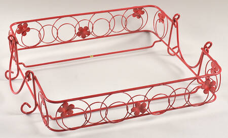 Old World Red Metal Stand for 13" Square Baker