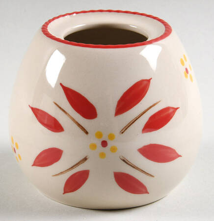 Old World Red Sugar Bowl No Lid