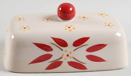 Old World Red Lid for 1/2 Pound Butter