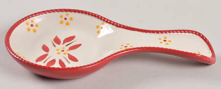 Old World Red Spoon Rest/Holder (Holds 1 Spoon)
