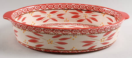 Old World Red 14" Oval Baker