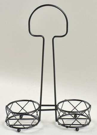 Old World Red Metal Holder for Oil & Vinegar Drizzle Jars