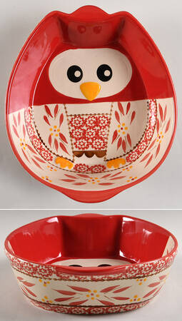 Old World Red 8" Figural Serving Bowl