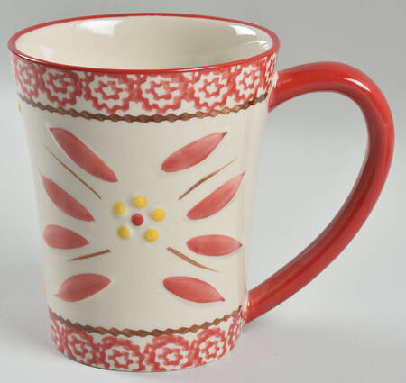 Old World Red Mug No Lid/Coaster Or Spoon