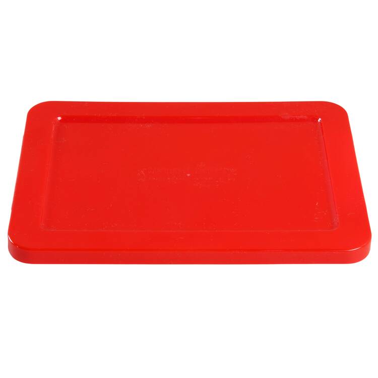Old World Red Plastic Lid for 10" Rectangular Baker