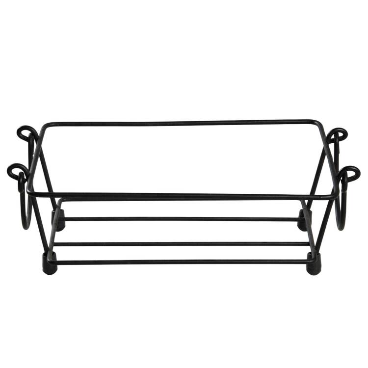 Old World Red Metal Stand for 10" Rectangular Baker