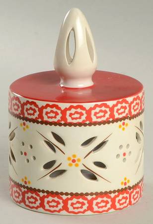 Old World Red Small Luminary Candle (Battery Operated)