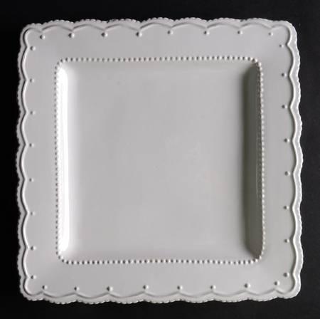 Le Provence White Square Dinner Plate