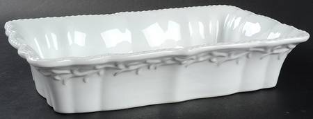 Le Provence White 13"  Rectangular Baker
