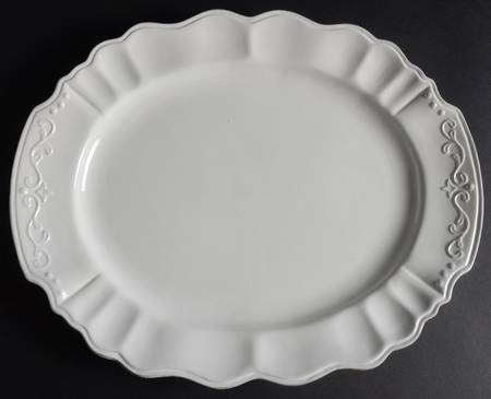 Le Provence White 15" Oval Serving Platter