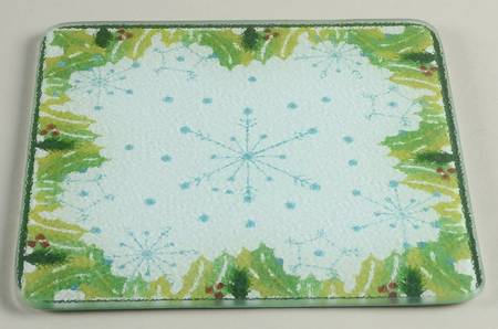 Hometown Christmas Glass Trivet for 7" Square Baker