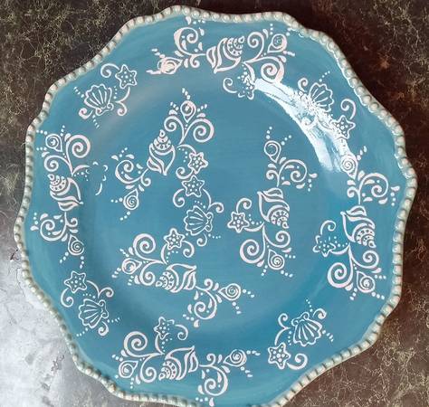Floral Lace Summer Salad Plate