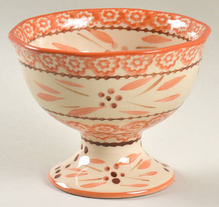 Old World Orange Spice Footed Dessert Bowl