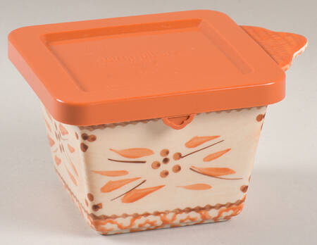 Old World Orange Spice Individual Square Baker & Plastic Lid