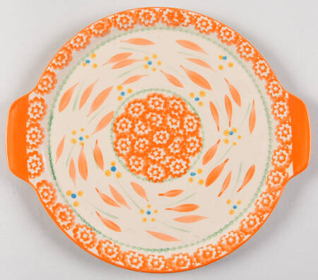 Old World Orange Spice 10" Round Lid-It (Trivet,Tray,Baker Lid)