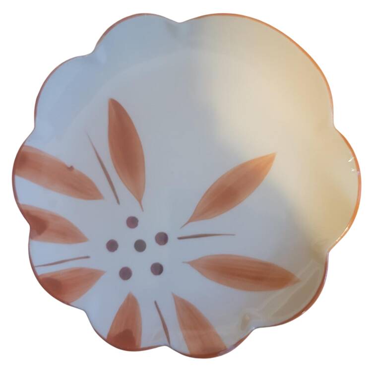 Old World Orange Spice Scalloped Salad Plate