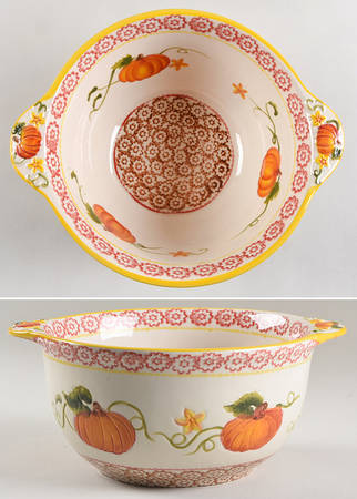 Pumpkin Patch 11" Nesting Bowl by Temp-Tations