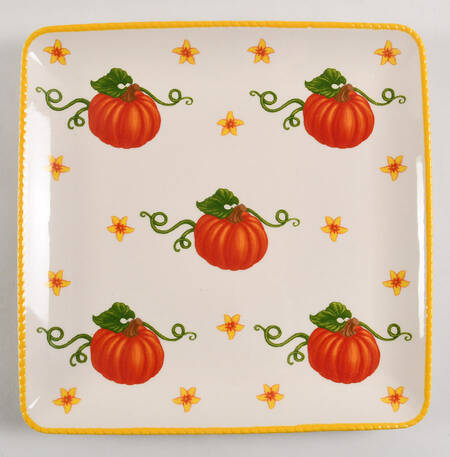 Pumpkin Patch Square Dinner Plate by Temp-Tations