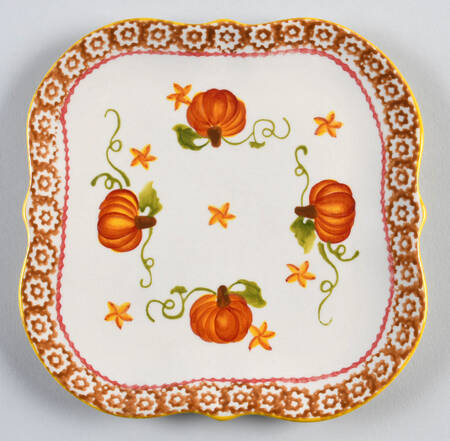 Pumpkin Patch Square Salad Plate by Temp-Tations