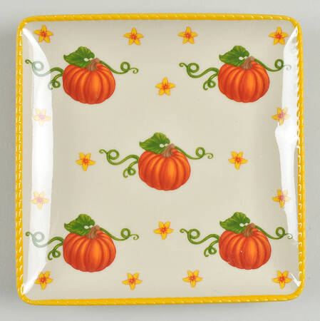 Pumpkin Patch Square Salad Plate