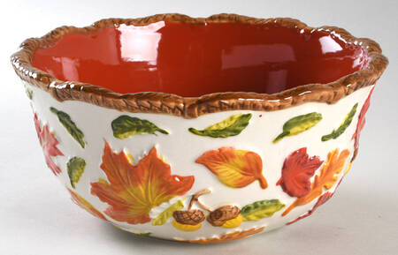 Harvest (Embossed) 8" Round Vegetable Bowl