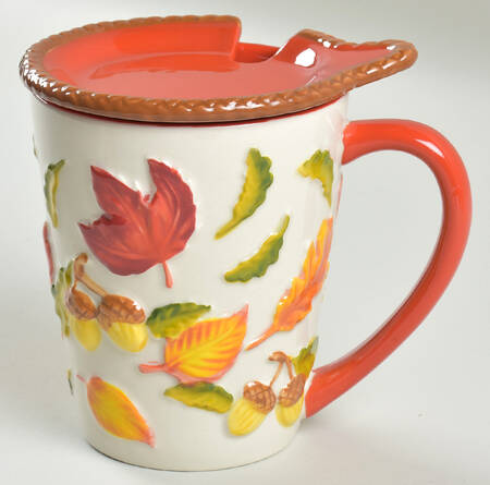 Harvest (Embossed) Mug & Lid/Coaster No Spoon