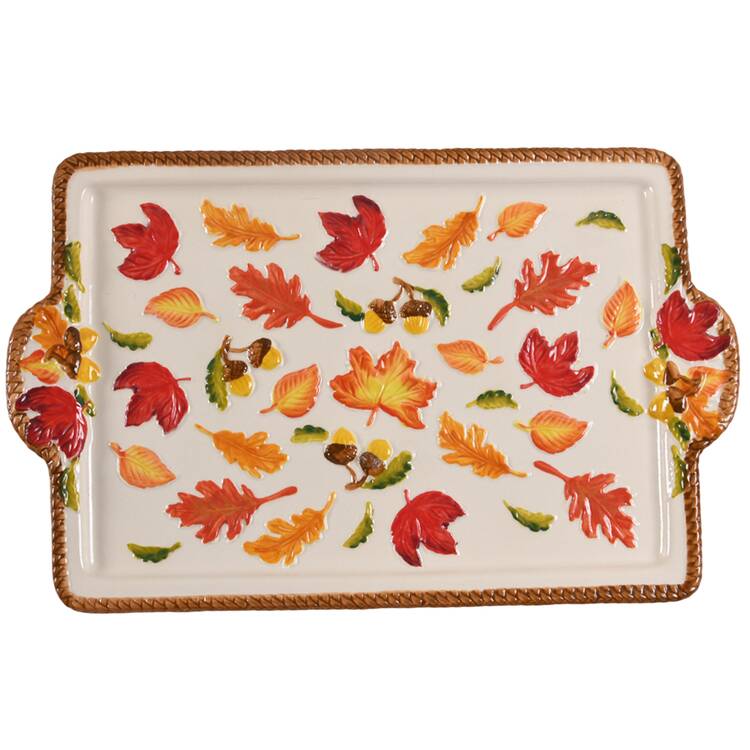 Harvest (Embossed) 15" Rectangular Tray by Temp-Tations
