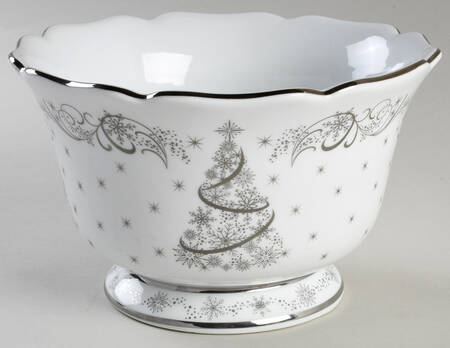 Metallic Christmas Eve 8" Round Serving Bowl