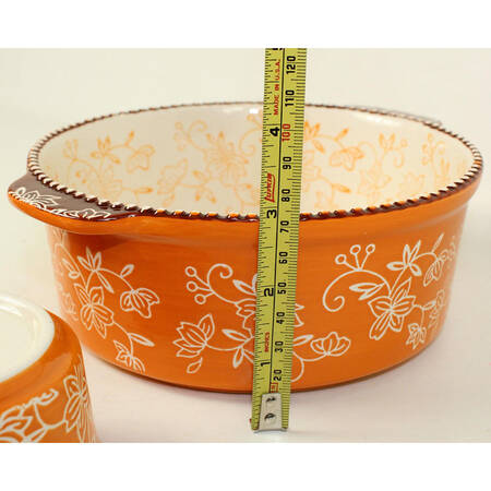 Floral Lace Spice 8" Round Handled Baker