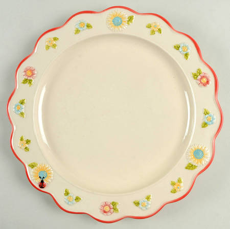 Gingham Garden Dinner Plate