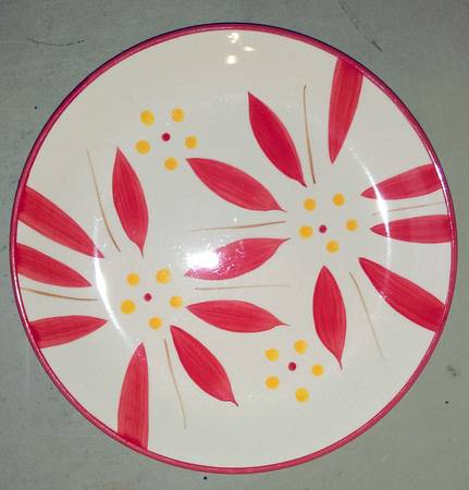 Old World Red Coupe Dinner Plate