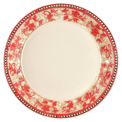 Floral Lace Basketweave Red by Temp-Tations