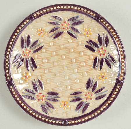 Old World Basketweave Eggplant Salad Plate