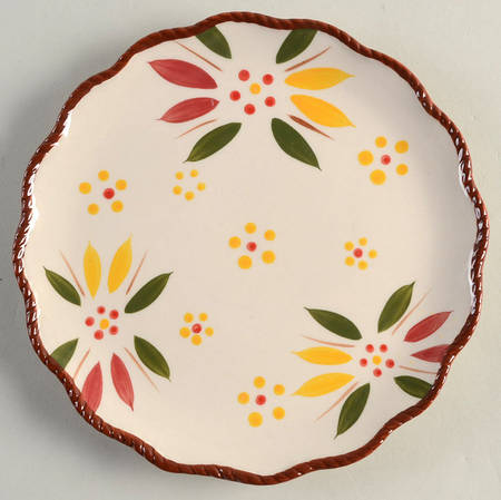 Old World Fallfetti Scalloped Salad Plate