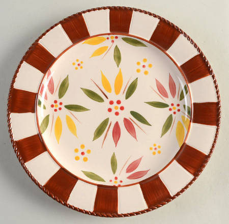 Old World Fallfetti Scalloped Dinner Plate