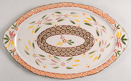 Old World Fallfetti 18" Oval Handled Platter by Temp-Tations
