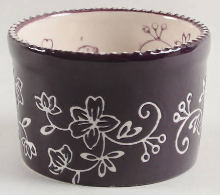Floral Lace Eggplant Ramekin