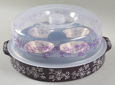 Floral Lace Eggplant (4 Pc) Multifunction Round Baker Set