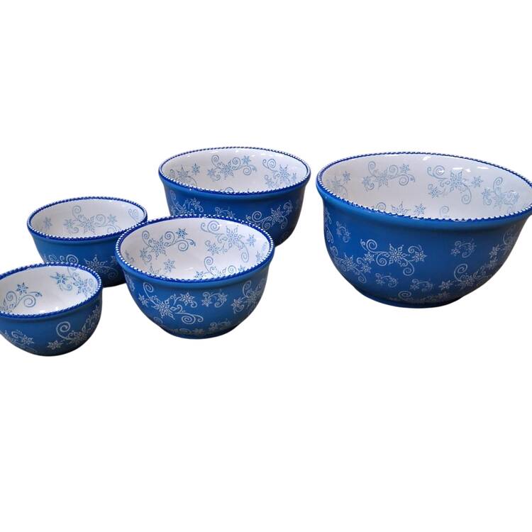 Floral Lace Winter 9" Mixing Bowl