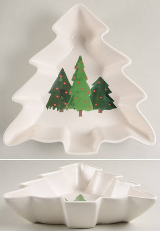 Oh Christmas Tree 1 Part Medium Tree Shaped Dish by Tabletops Unlimited