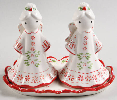 Angel (3 Pc) Salt & Pepper Tray Set
